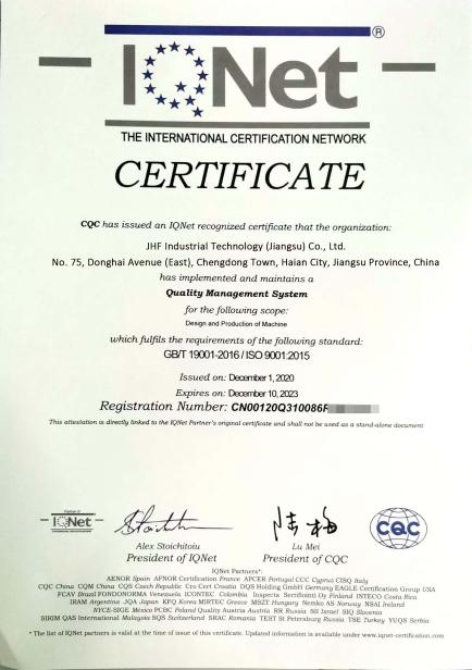 IQNet Certificate